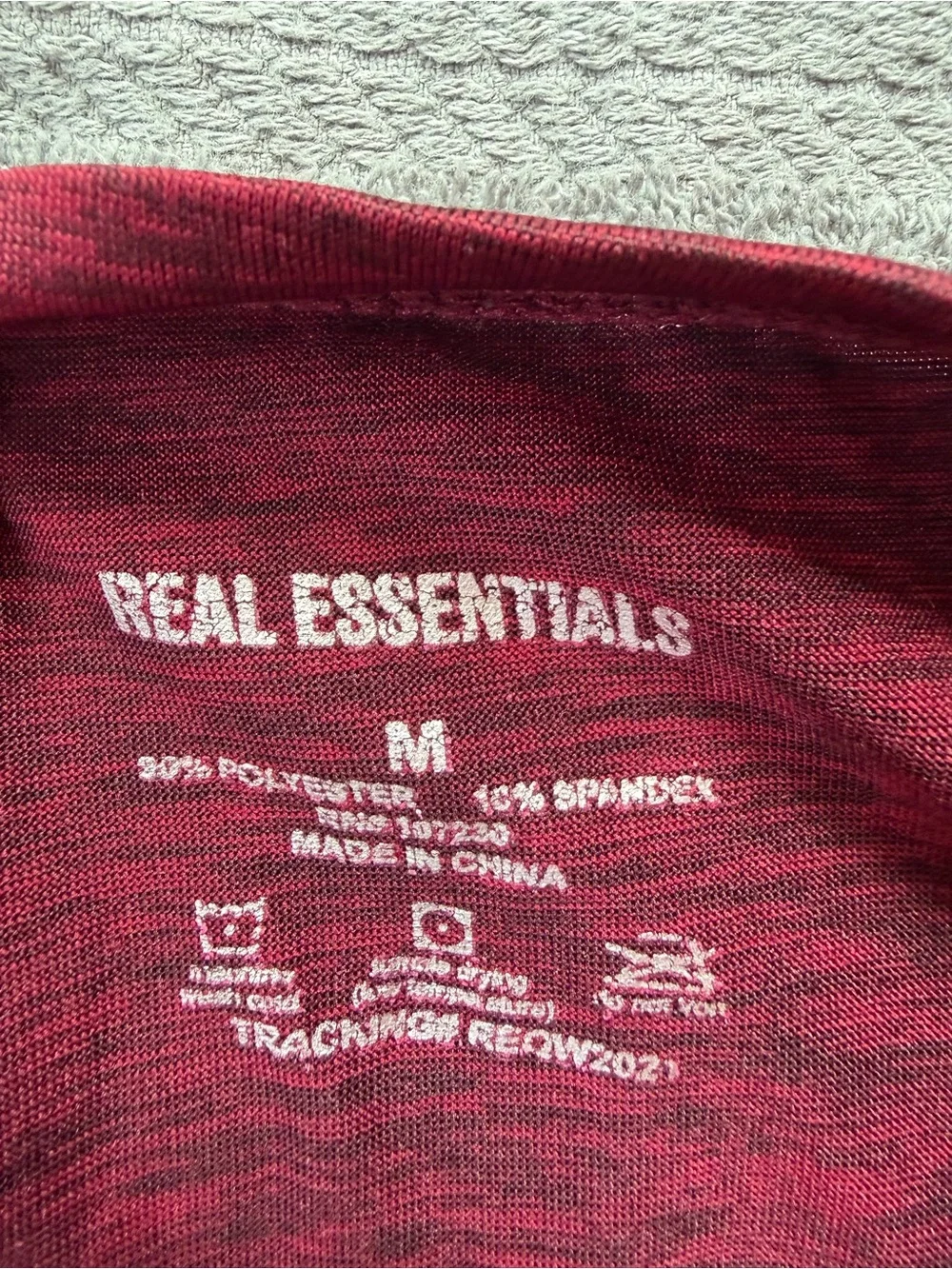 Essentials Men's Crewneck Tee - Maroon - Picture 3 of 3